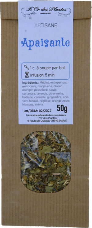Tisane APAISANTE sachet 50g — Nos Arts'Tisanes