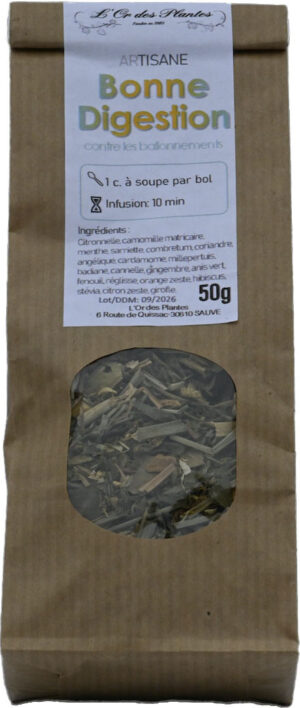 Tisane BONNE DIGESTION sachet 50g — Nos Arts'Tisanes