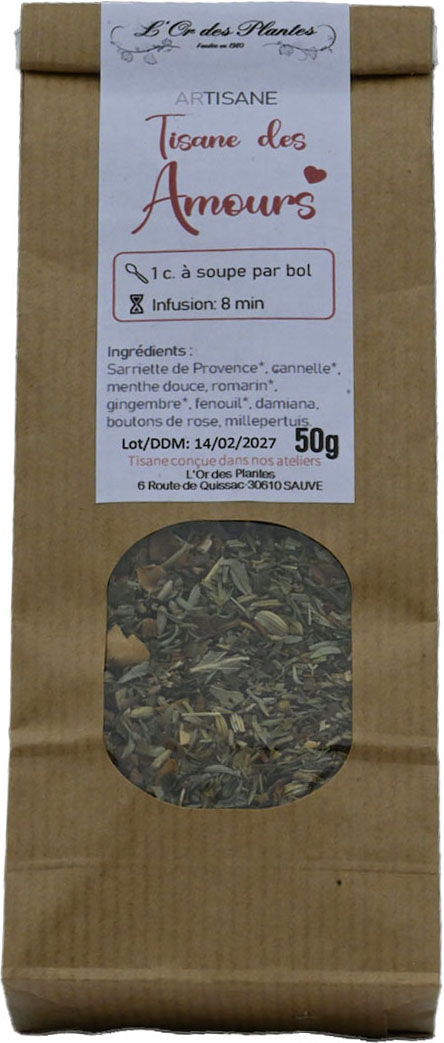 Tisane des Amours sachet 50g — Nos Arts'Tisanes