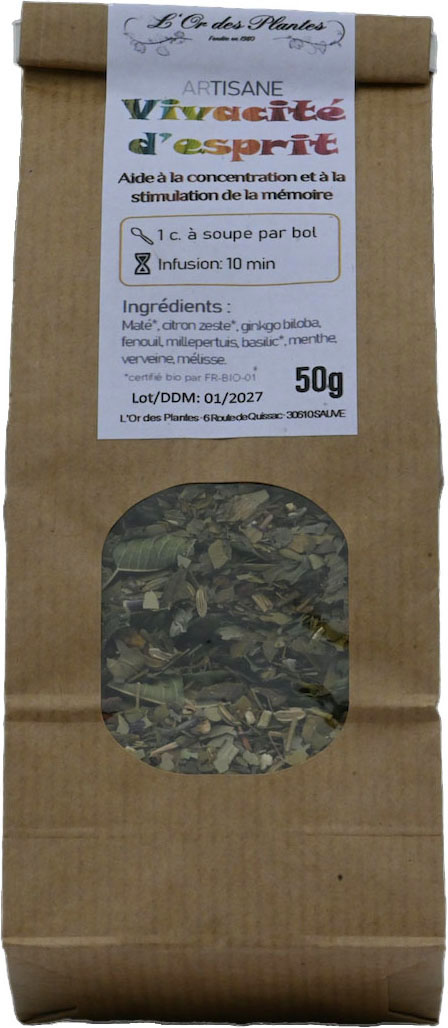 Tisane VIVACITE DESPRIT sachet 50g — Nos Arts'Tisanes
