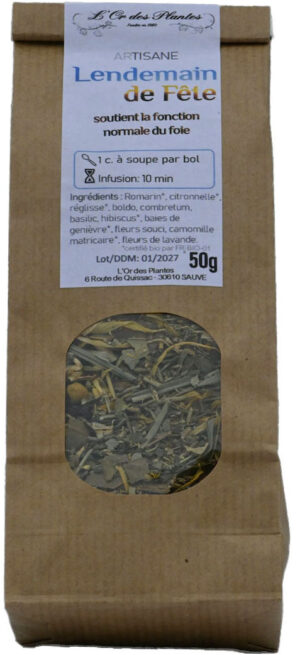 Tisane LENDEMAIN DE FETES sachet 50g — Nos Arts'Tisanes