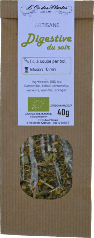 Tisane DIGESTIVE du SOIR sachet 40g — Nos Arts'Tisanes