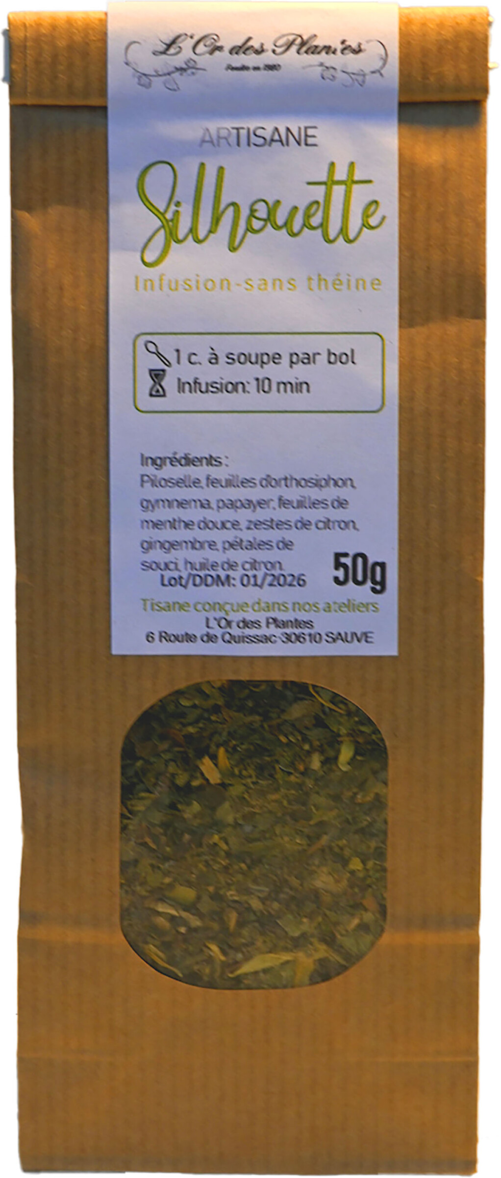 Tisane SILHOUETTE sachet 50g — Nos Arts'Tisanes