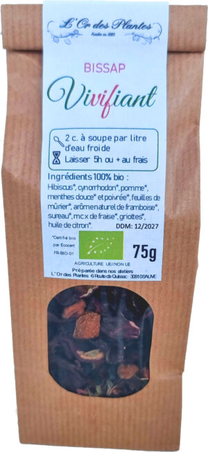 Tisane-Boisson VIVIFIANTE bio sachet 75g — Nos Arts'Tisanes