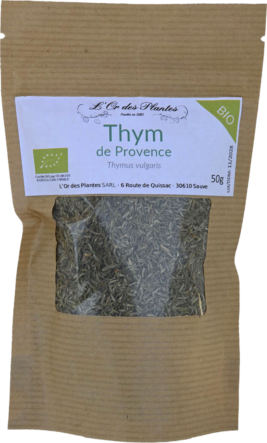 THYM bio Provence sachet 50g — Aromates