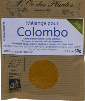 Mélange COLOMBO BIO sachet 50g — Cuisine & Épices du Monde