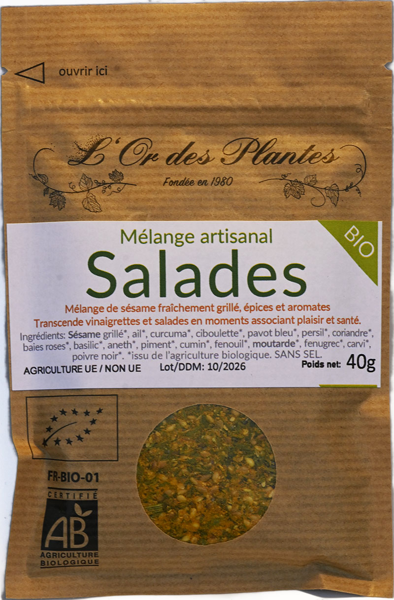 Mélange pour SALADES bio 40g — Cuisine & Épices du Monde