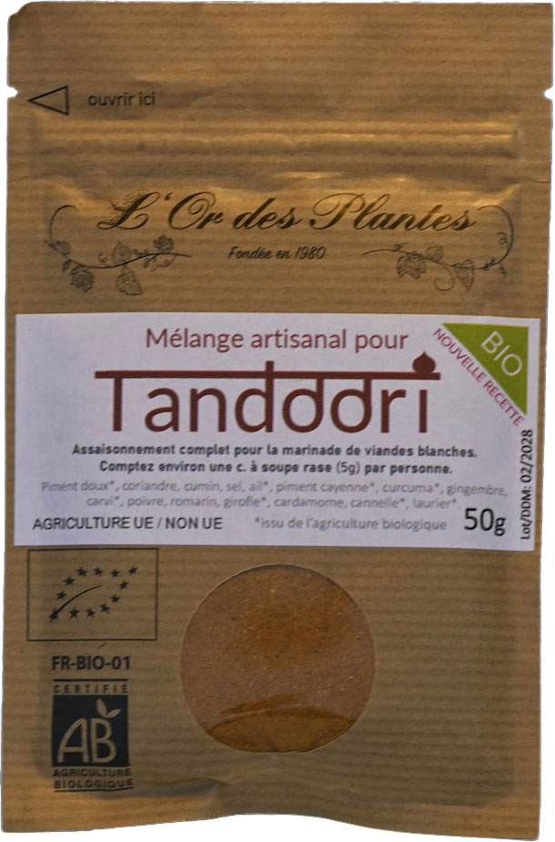 Mélange TANDOORI bio 50g — Cuisine & Épices du Monde