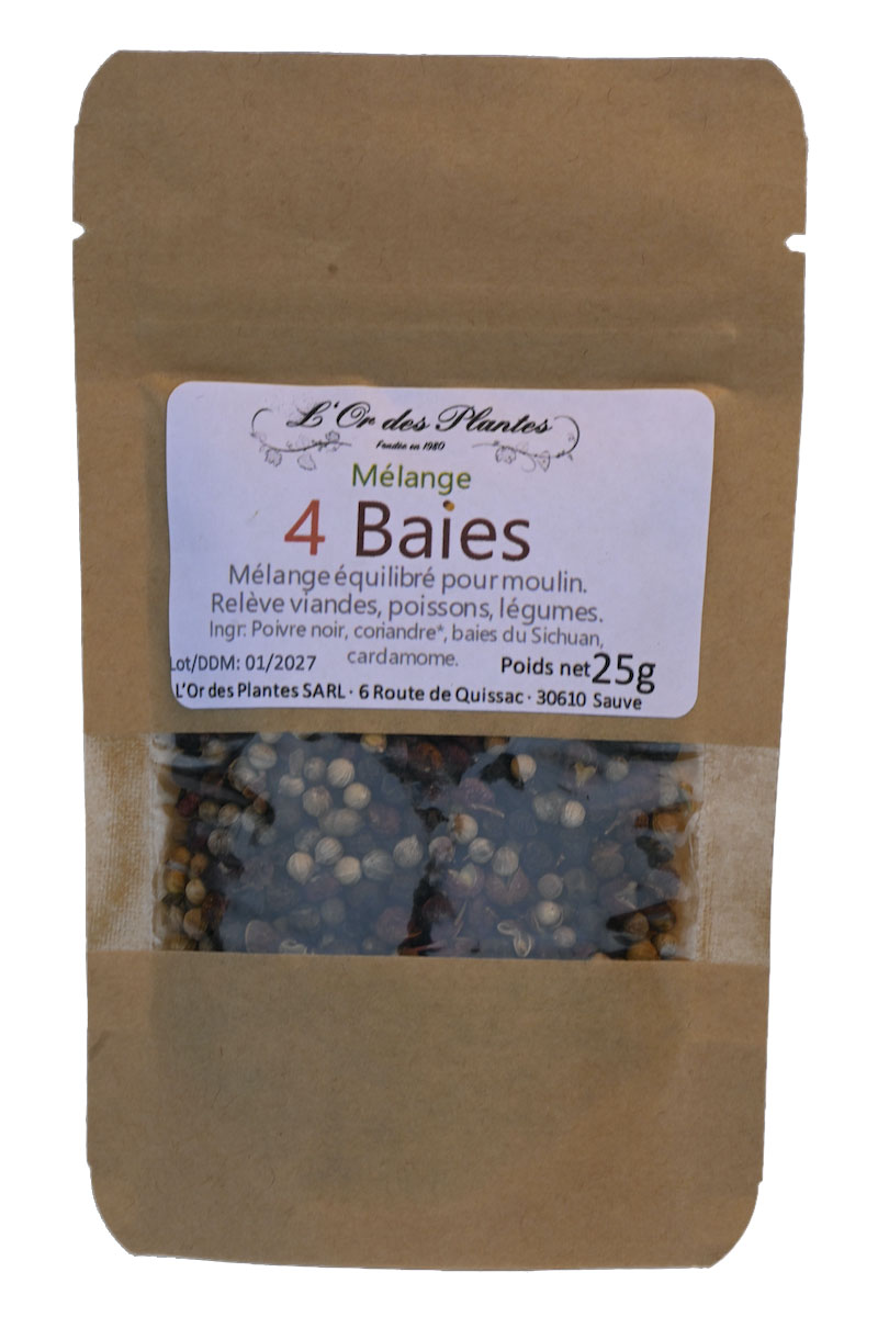 Mélange 4 BAIES ODP 25g — Cuisine & Épices du Monde