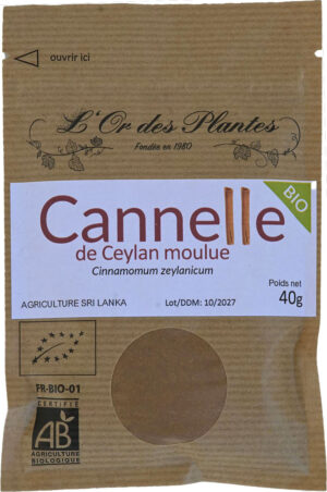 CANNELLE Ceylan moulue 40g — Cuisine & Épices du Monde