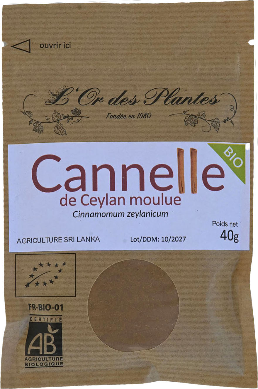 CANNELLE Ceylan moulue 40g — Cuisine & Épices du Monde