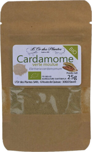 CARDAMOME bio moulue 25g — Cuisine & Épices du Monde