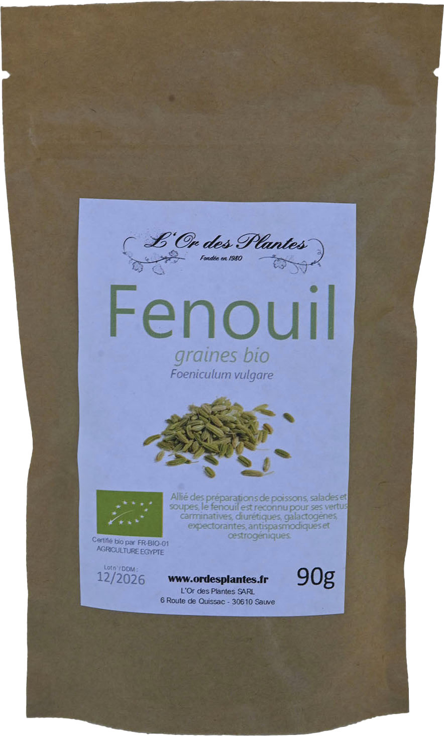 FENOUIL grains bio 90g — Cuisine & Épices du Monde