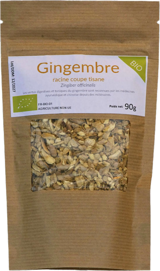 GINGEMBRE BIO Coupe tisane 90g — Cuisine & Épices du Monde