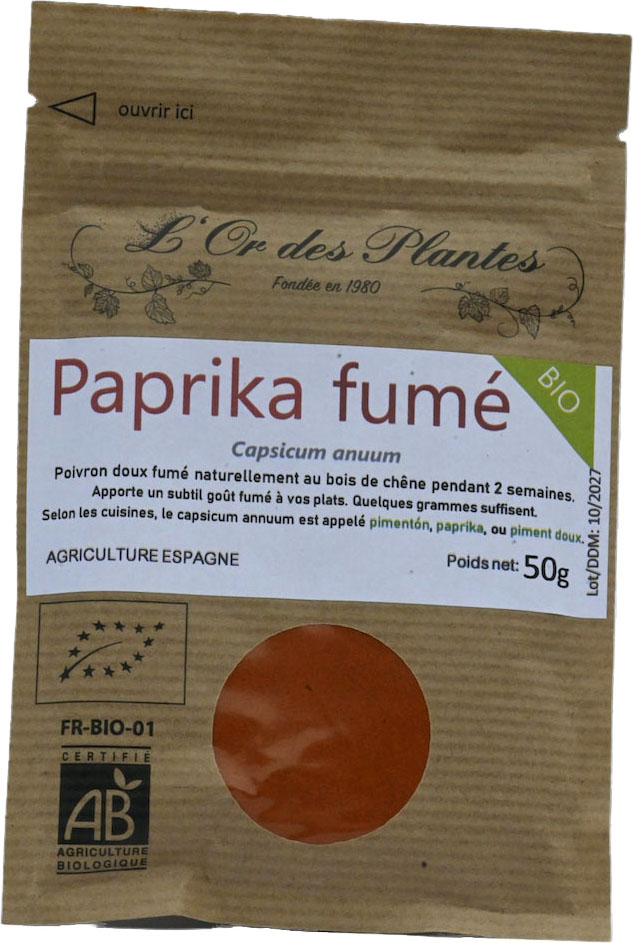 PAPRIKA FUME BIO 50g — Condiments & Vinaigres