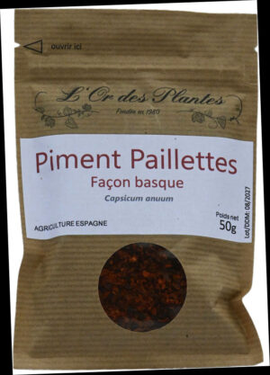 PIMENT paillettes basque 50g — Condiments & Vinaigres