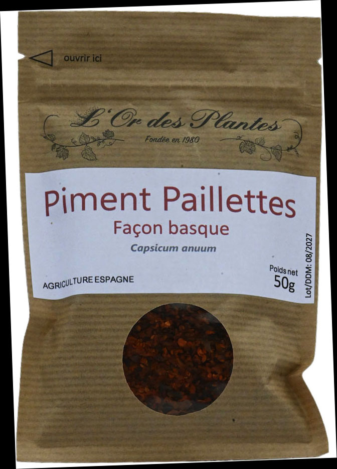 PIMENT paillettes basque 50g — Condiments & Vinaigres
