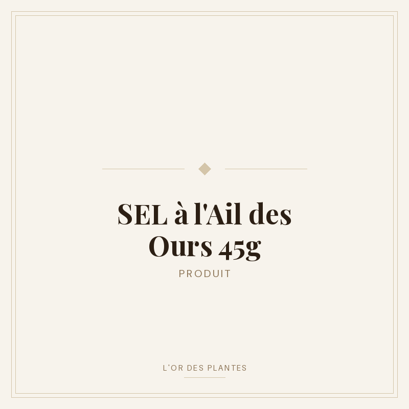 SEL à l'Ail des Ours 45g — Cuisine & Épices du Monde