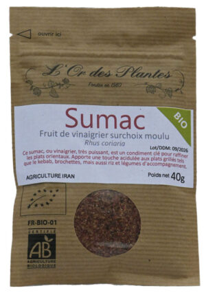 SUMAC bio sachet 40g — Cuisine & Épices du Monde
