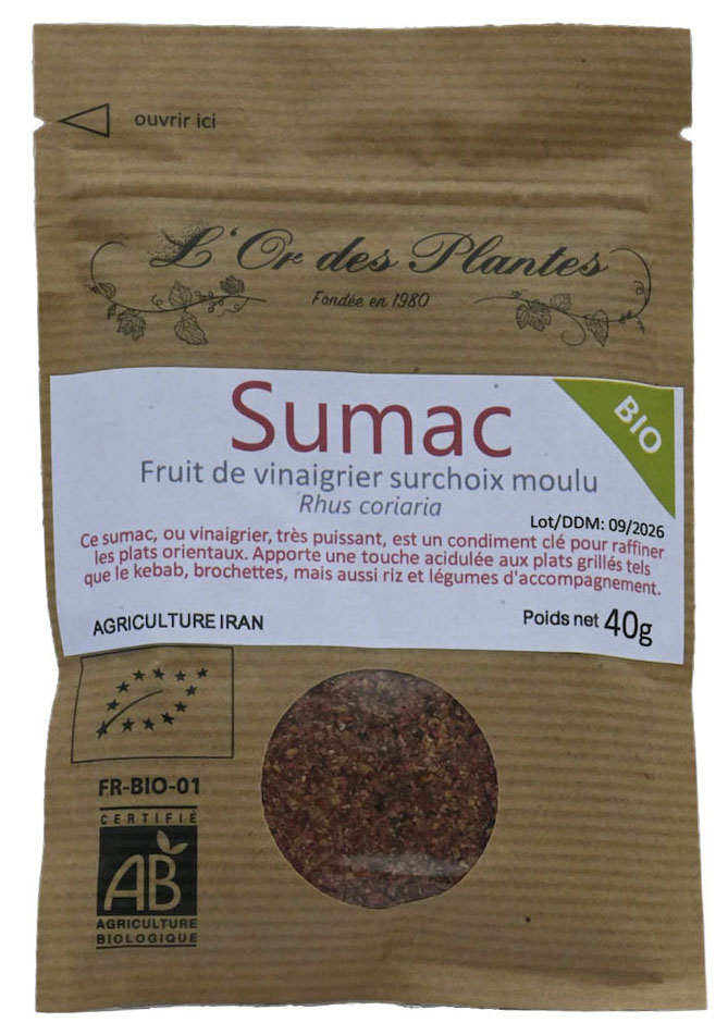 SUMAC bio sachet 40g — Cuisine & Épices du Monde