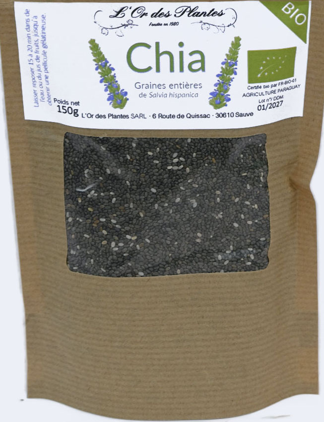 CHIA graine bio 150g — Compléments & Super-Aliments