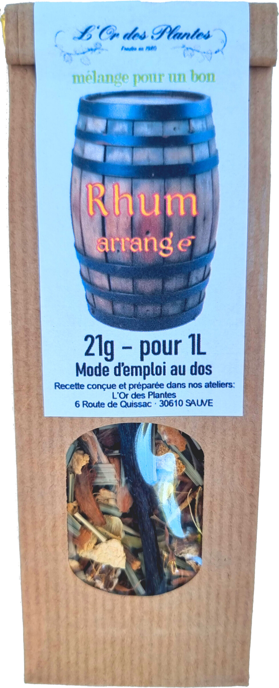 Mélange RHUM ARRANGE 21g — Vins, Préparations Apéritives, Élixirs & Vinaigres