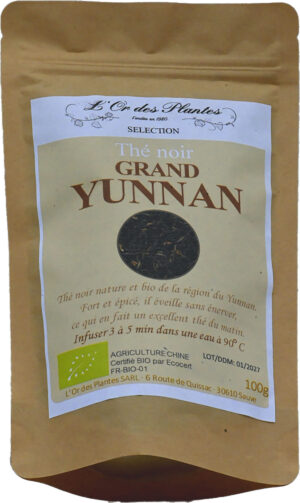 Thé de Chine GRAND YUNNAN BIO (g) — Thé noir
