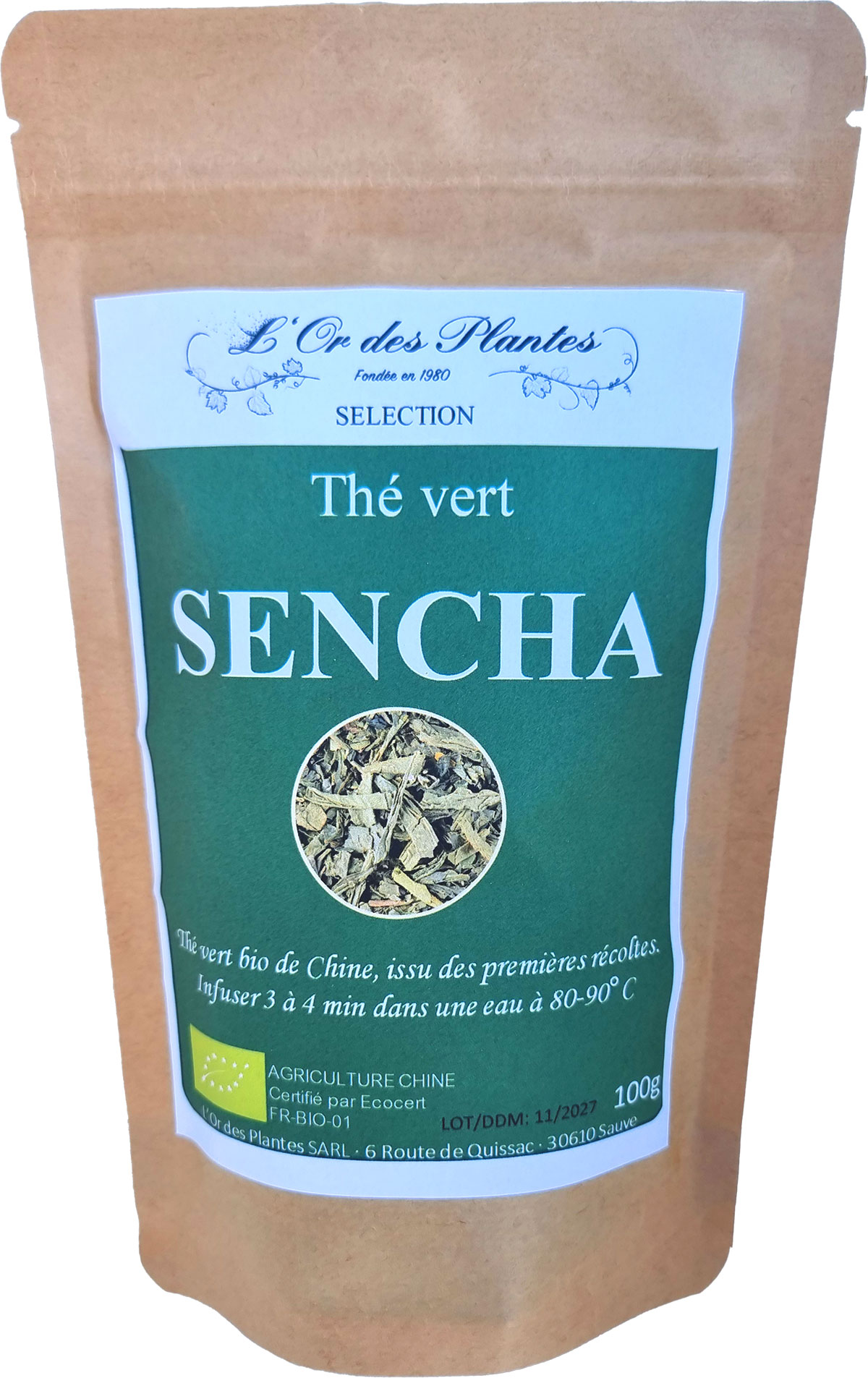 Thé vert SENCHA BIO (g) — Thé vert