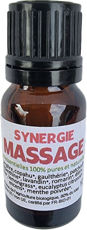 H.E. Synergie MASSAGE 10ml — Aromathérapie & Huiles Essentielles