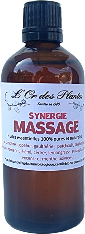 H.E. Synergie MASSAGE 100ml — Aromathérapie & Huiles Essentielles