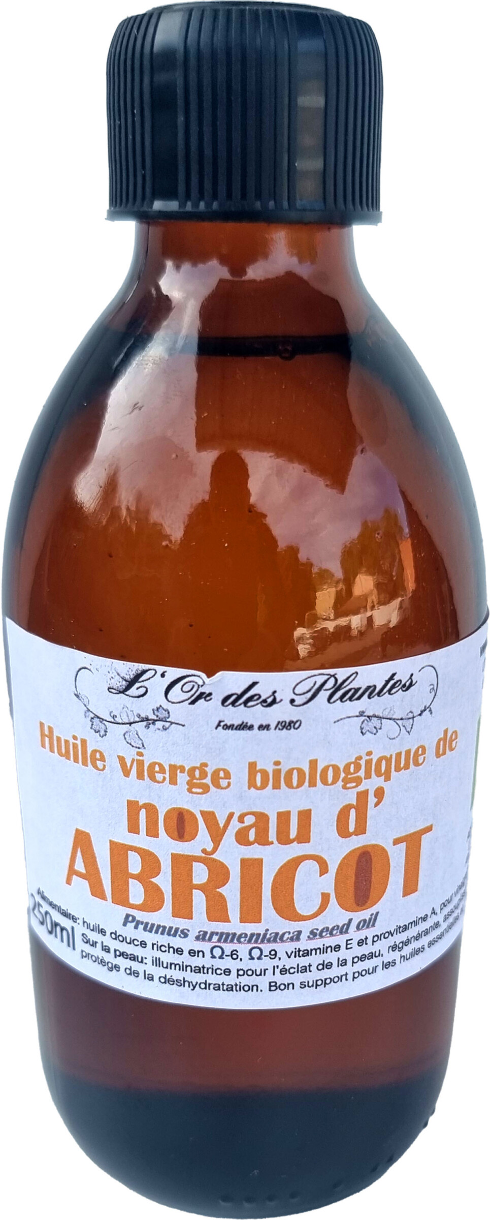 Huile de noyau d'ABRICOT BIO 250ml — 250 ml & formats familiaux