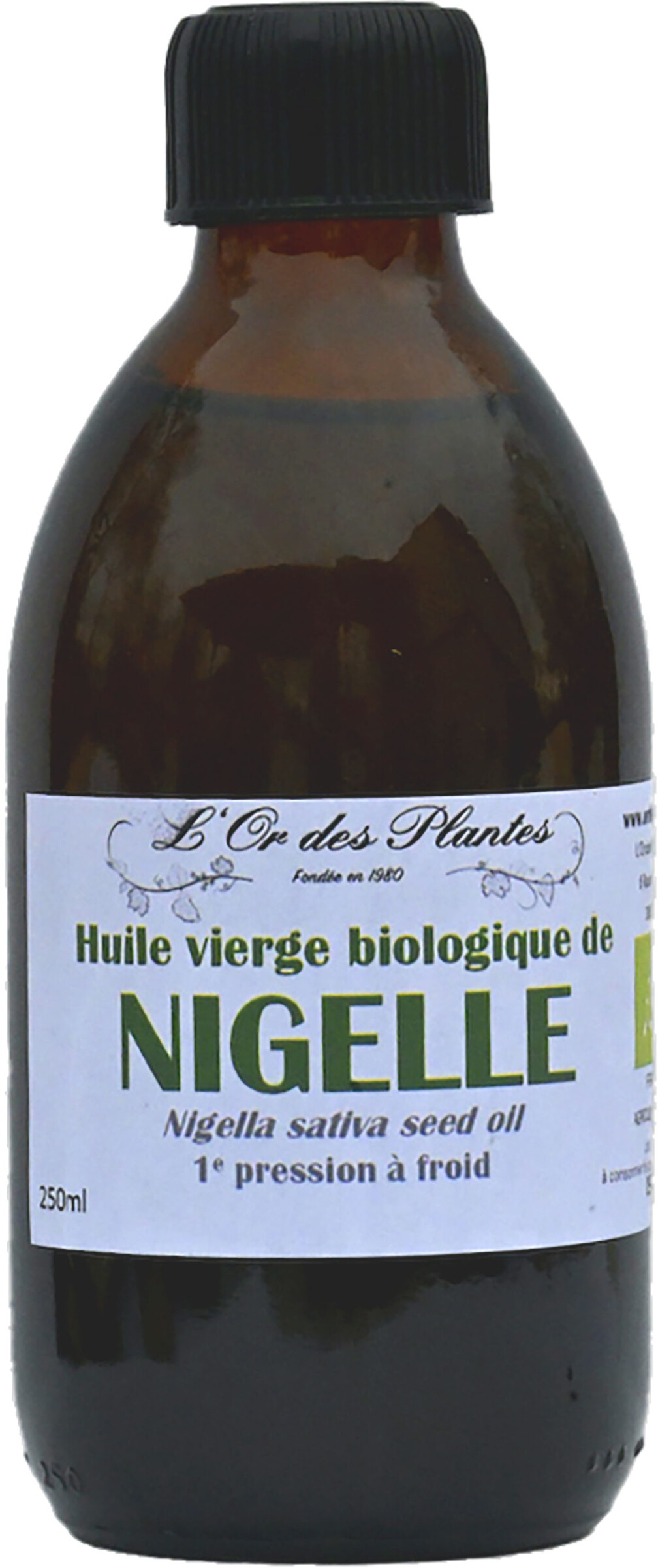 Huile de NIGELLE (cumin noir) 250ml — 250 ml & formats familiaux