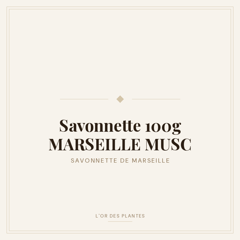 Savonnette 100g MARSEILLE MUSC — Savonnettes parfumées