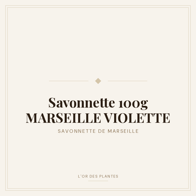 Savonnette 100g MARSEILLE VIOLETTE — Savonnettes parfumées
