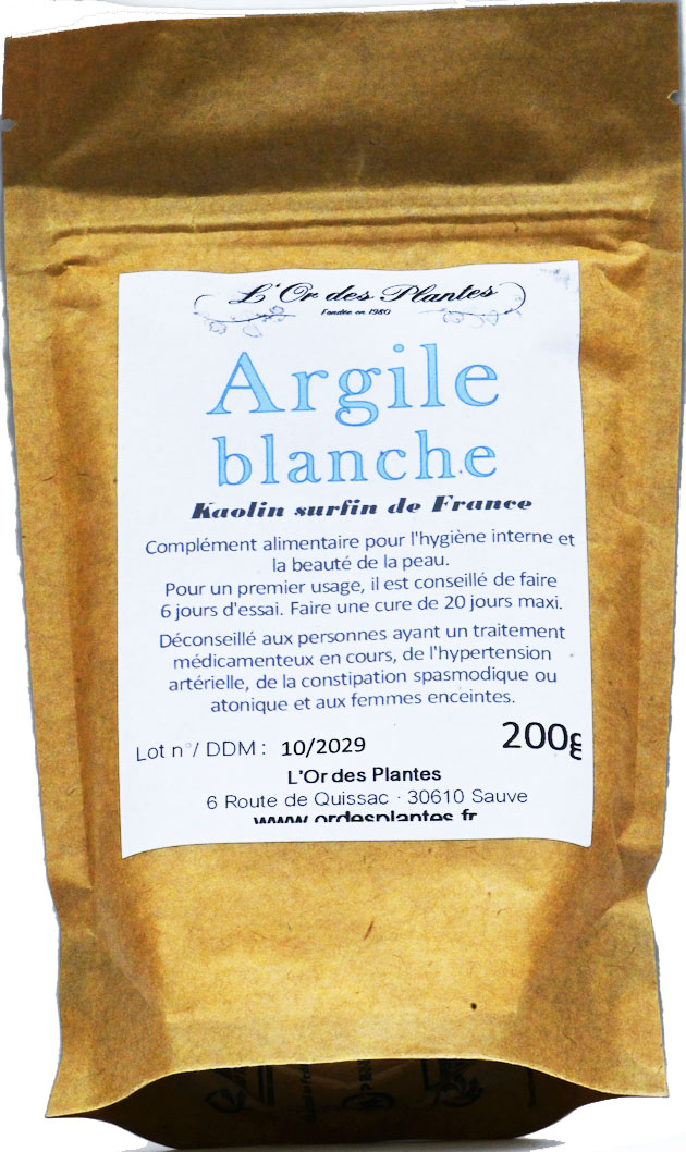 ARGILE BLANCHE 200g — Argiles