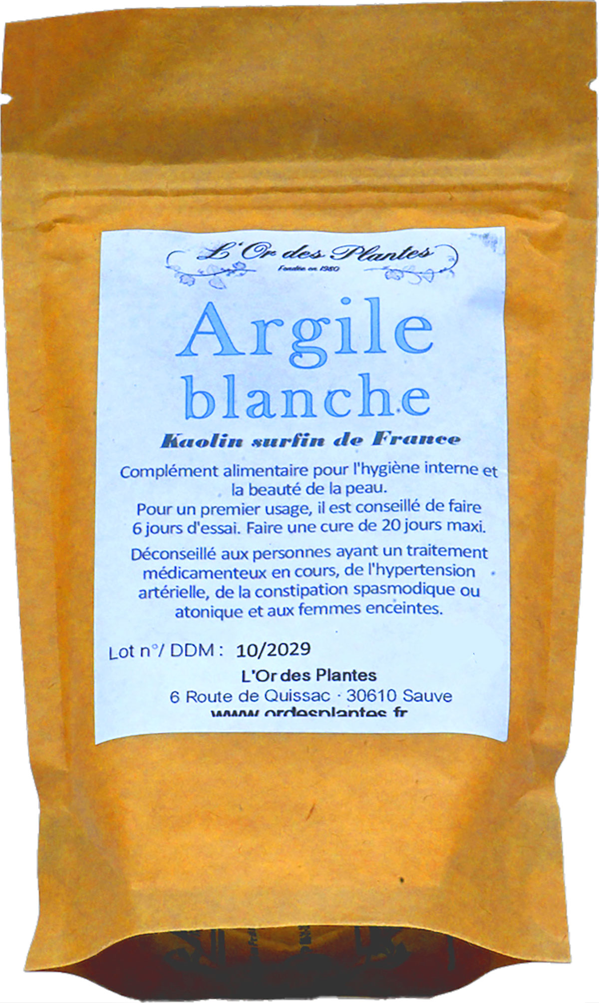 ARGILE BLANCHE 500g — Argiles