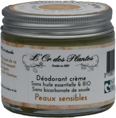 DEO CREME PEAUX SENSIBLES BIO 75g — Crèmes déodorantes