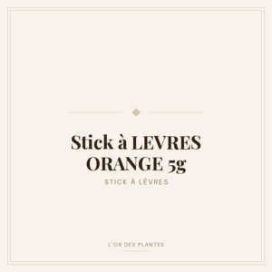 Stick à LEVRES ORANGE 5g — Soins Bio & Cosmétiques Naturels
