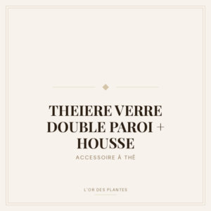 THEIERE VERRE DOUBLE PAROI + HOUSSE — Accessoire à thé