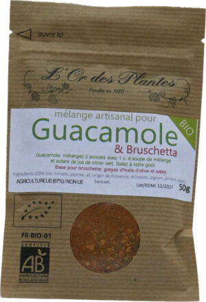 Mélange GUACAMOLE et BRUSCHETTA bio 50g*