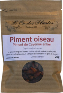 PIMENT CAYENNE (Langue d'oiseau) 20g*